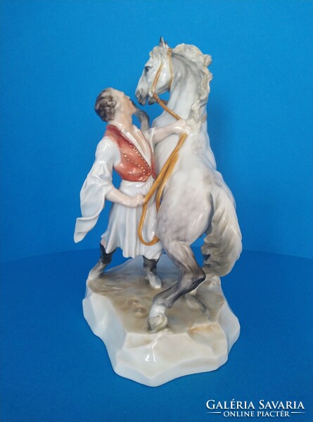 Herend porcelain curbing her horse