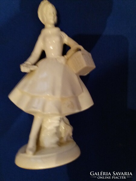 Antique Zsolnay pattern numbered porcelain Victorian lady awaiting repair according to the pictures