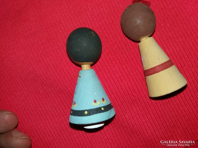 Old Russian cccp travel souvenir figure shelf showcase decoration small wooden doll pair as shown in the pictures 8 cmm