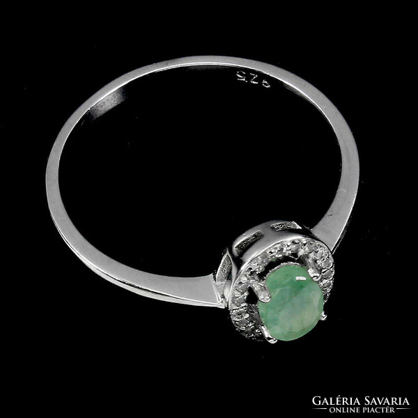 57 And real emerald 925 sterling silver ring