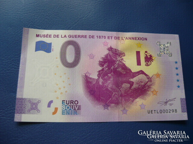 France 0 euro 2021 Franco-Prussian war, annexation! Shoot! Rare commemorative paper money! Unc