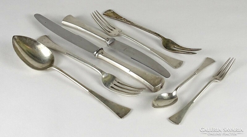 1O422 English marked silver cutlery set with Solingen knives 25 pieces