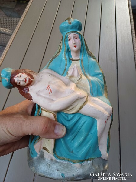 Pieta statue that can be built into the wall, Mary and Jesus household relic holder, Christian decoration