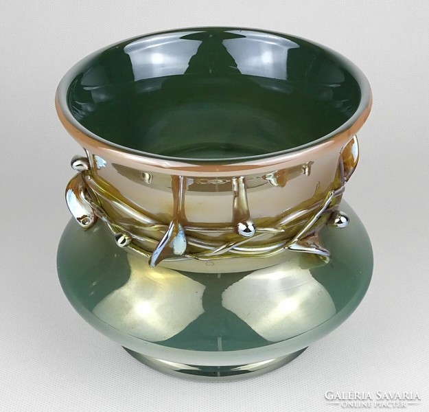 1O247 loetz - adolf beckert mistelbach iridescent glass caspo vase ~1910