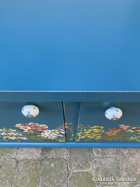 Turquoise vintage chest of drawers