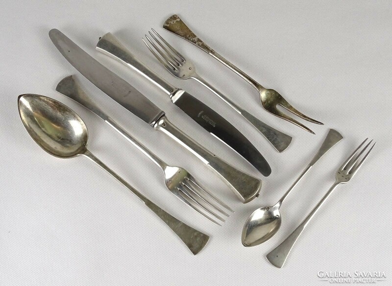 1O422 English marked silver cutlery set with Solingen knives 25 pieces