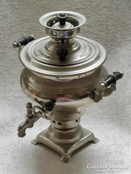 Small metal samovar apartment decoration