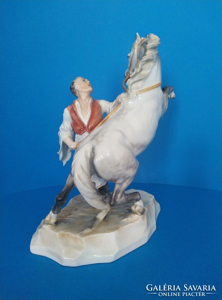 Herend porcelain curbing her horse