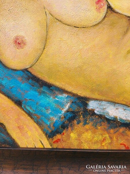 Modigliani stílúsú olajfestmény