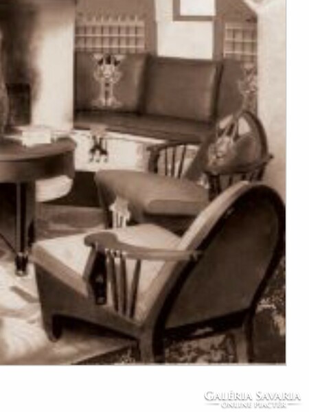 Toroczkai wigand ede (1869-1945) writer, architect, sculptor, industrial artist: carved living room set 5 pcs.