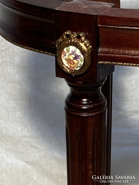 Marble top table with porcelain insert