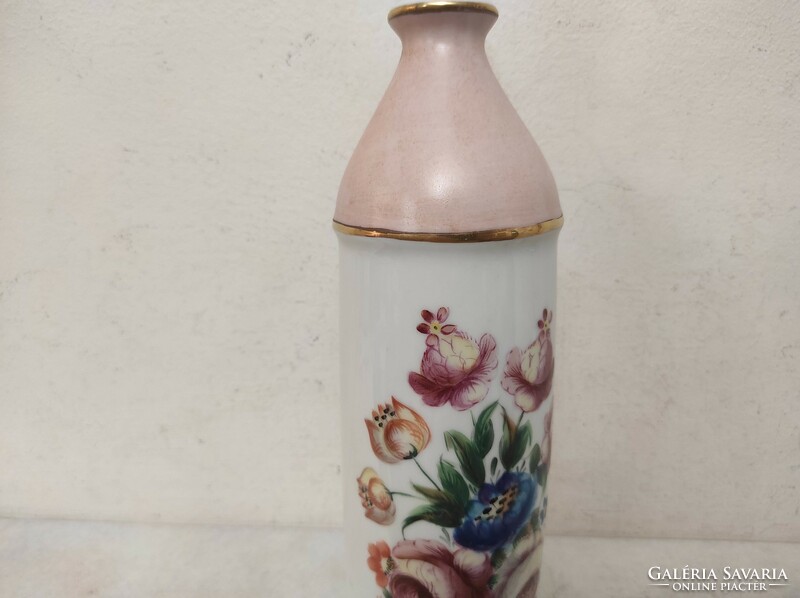 Antique apothecary jar with painted white porcelain inscription drug pharmacy medical device 863 7032