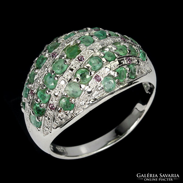 59 And real emerald 925 silver ring