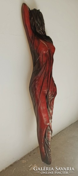 Leather female statue