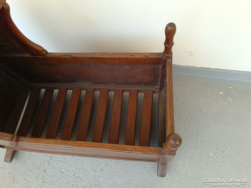 Antique cradle hardwood children's bed 974 7696