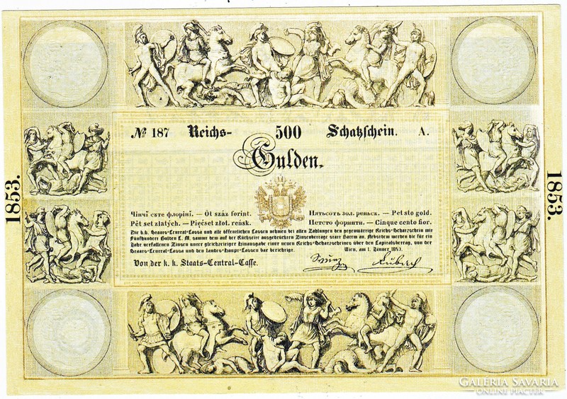 Austria 500 gulden 1853 replica unc