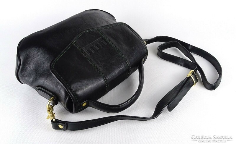 1O765 ricco collection Italian black leather women's bag
