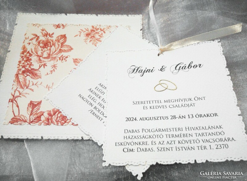 Romantic wedding invitation
