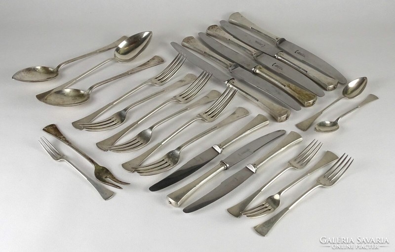 1O422 English marked silver cutlery set with Solingen knives 25 pieces