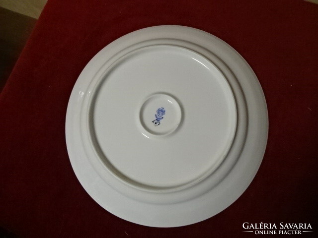 Alföld porcelain, rose pattern, round meat bowl, diameter 28.5 cm. Jokai.