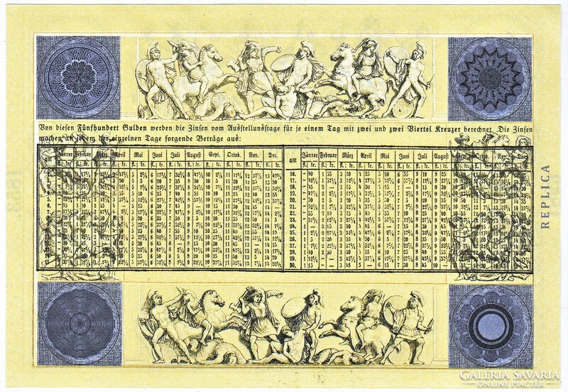 Ausztria 500 gulden 1853 REPLIKA UNC
