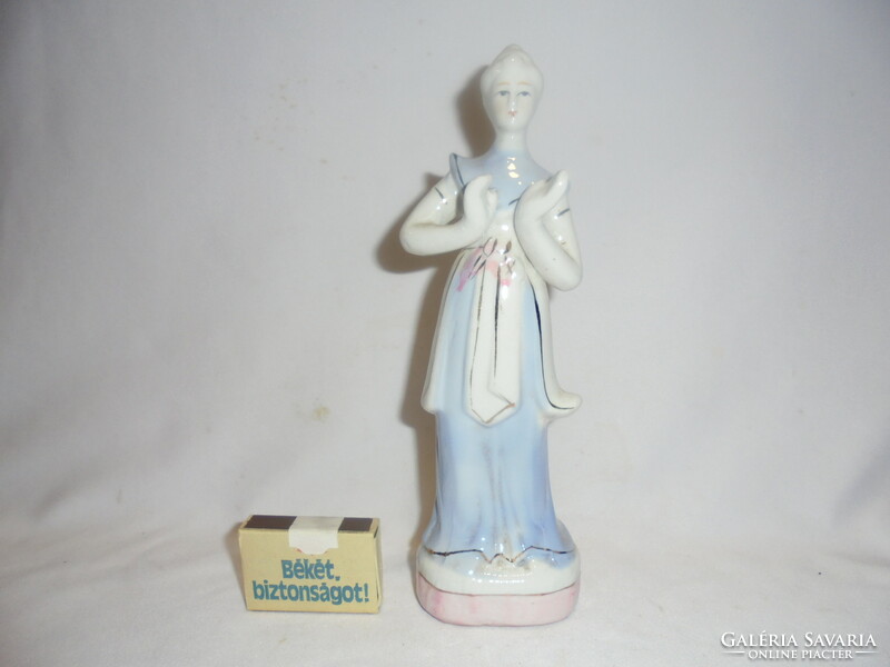 Porcelain lady in a long dress - nipp, figure - 22 cm