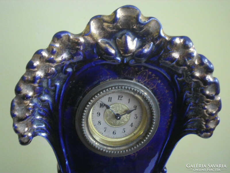 Old art nouveau Austrian porcelain table clock