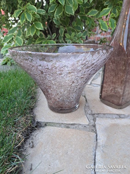Brown offering cracked veil glass veil karcagi berekfürdő glass vase collectors mid-century modern