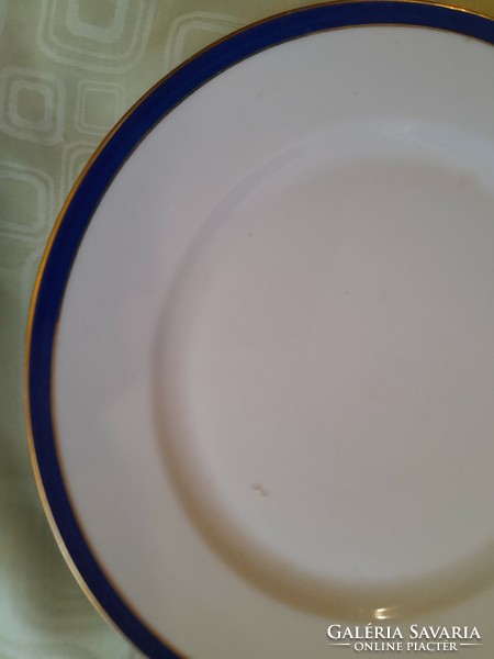 Kék aranycsikos Antik lapos tányér 24 cm