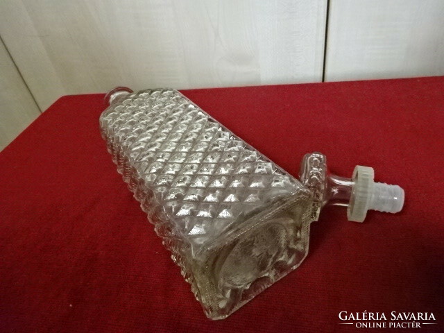 Jugoszláv konyakos üveg, teljes magassága 30 cm. Jókai.