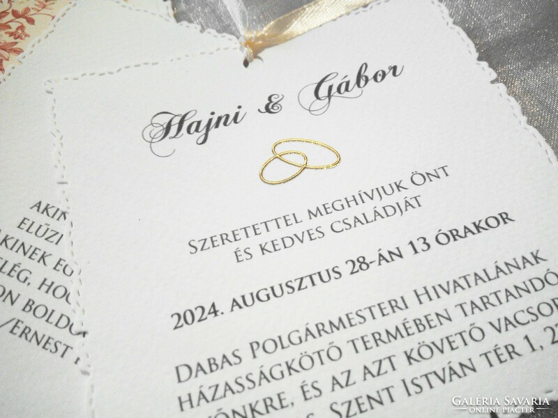 Romantic wedding invitation