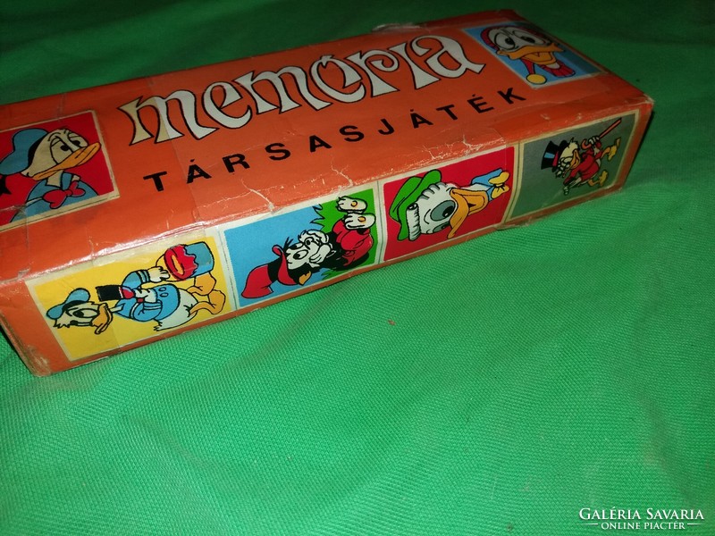 Régi magyar kisipari Disney képes MEMÓRIA kártya - társasjáték hiánytalan a képek szerint