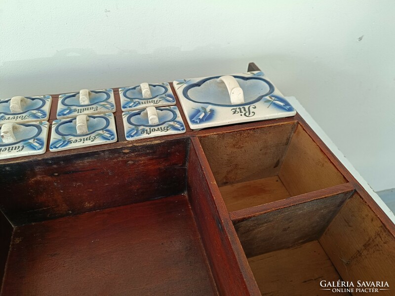 Antik fali porcelán fűszertartó konyhai eszköz fűszer tartó készlet 787 7792