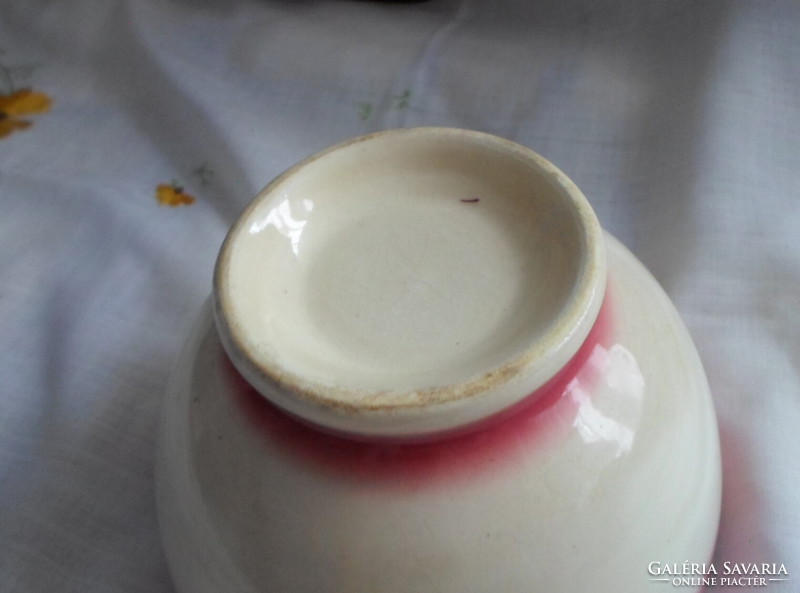 Granite bowl, muesli bowl (pink floral)