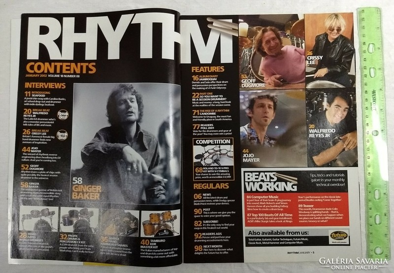 Rhythm magazine 02/1 ginger baker geoff dugmore jojo mayer jamiroquai