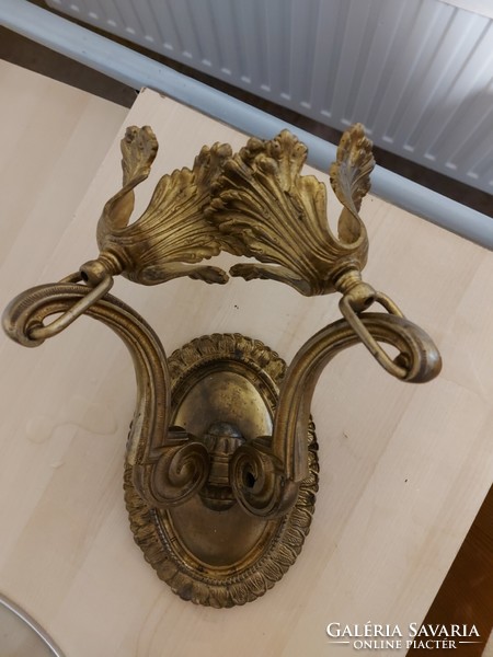 Antique brass wall arm for sale