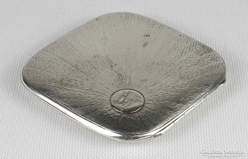 1O534 old beautiful marked silver cigarette case 115g
