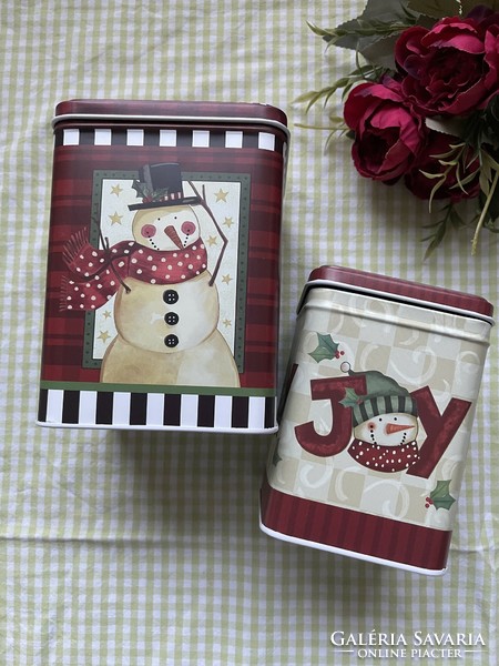 New! Christmas metal boxes with winter scene
