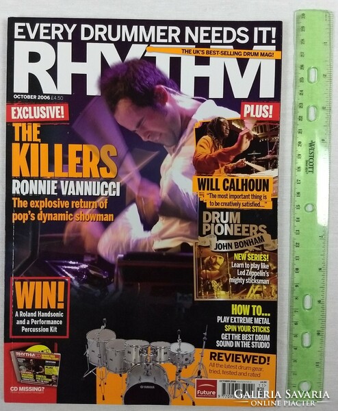 Rhythm magazine 06/10 killers will calhoun dashboard confessional john bonham cormac byrne