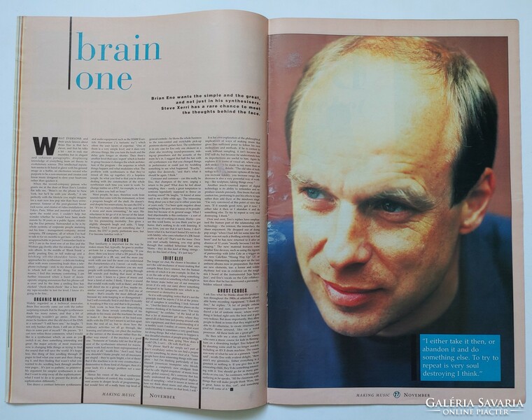 Making Music magazin 90/11 Brian Eno Public Image PIL Electribe 101 Cure Pet Shop Boys ZZ Top