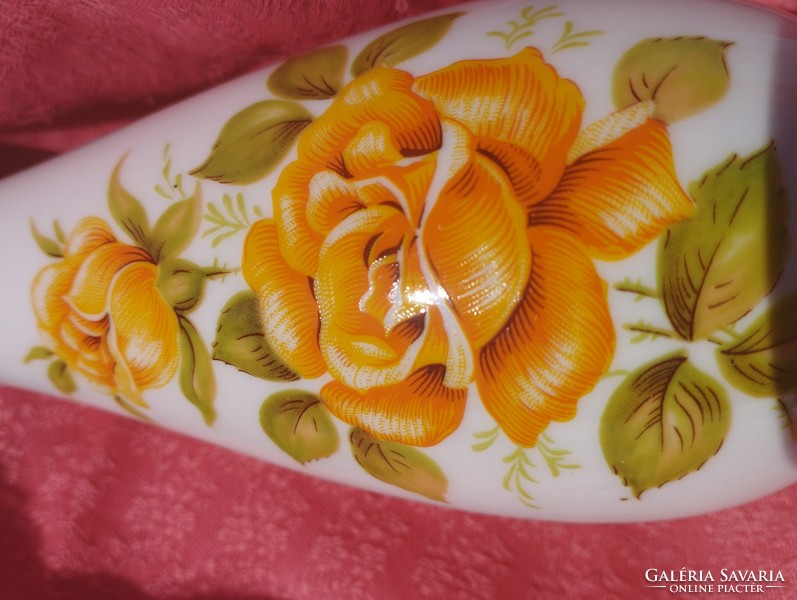 Gyönyörű , Royal, sárga rózsás porcelán váza