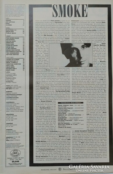 Making Music magazin 90/11 Brian Eno Public Image PIL Electribe 101 Cure Pet Shop Boys ZZ Top