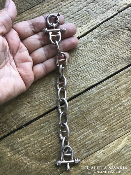 Silver plated metal bracelet