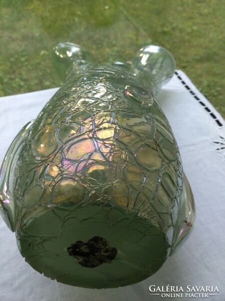 Speciális opál zöld váza Muránó 1980