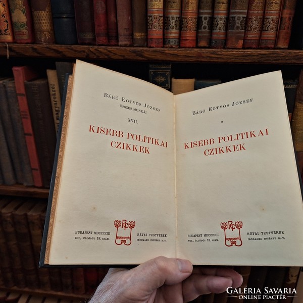 Rrr binding version! 1903 All works of baron Károly eötvös Révai xvv.-Collectors of minor political articles