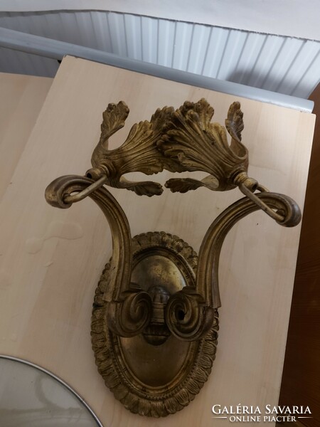 Antique brass wall arm for sale