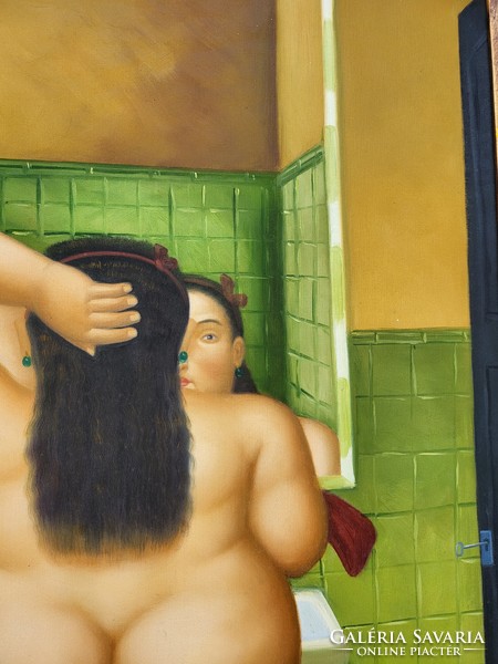 Botero stílusú olajfestmény