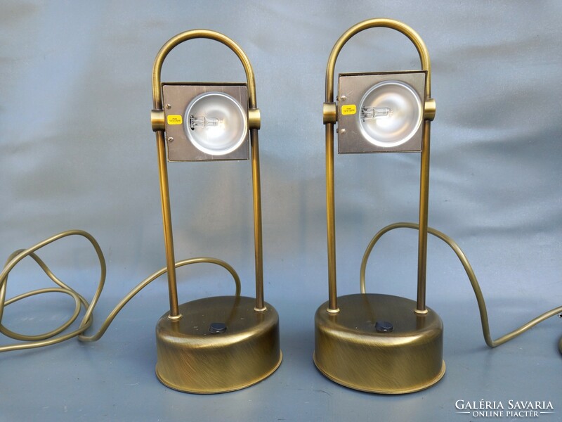Pair of retro design copper table lamps