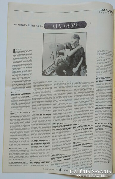 Making Music magazin 91/5 The Fall Ian Dury Robert Fripp Weatherall Moyet