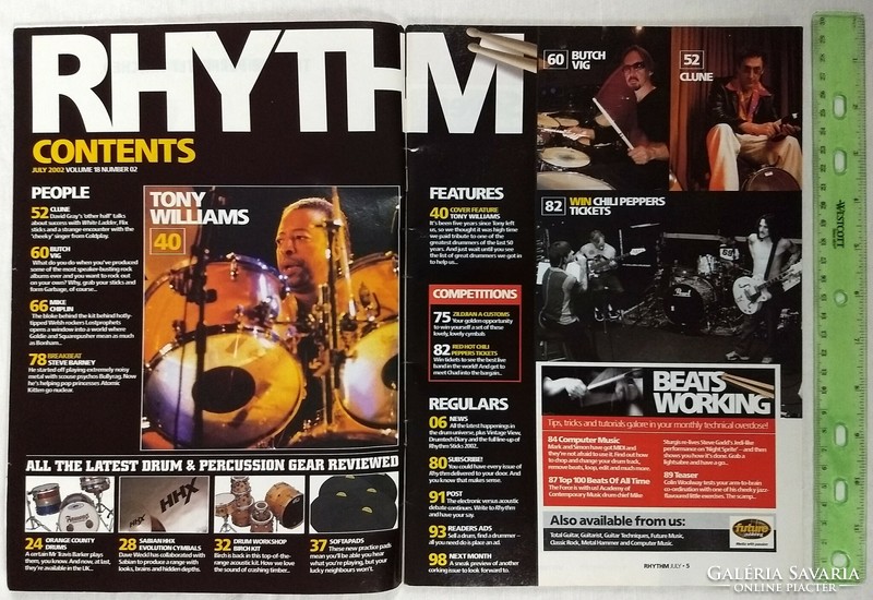 Rhythm magazine 02/7 tony williams butch vig lostprophets clune steve barney